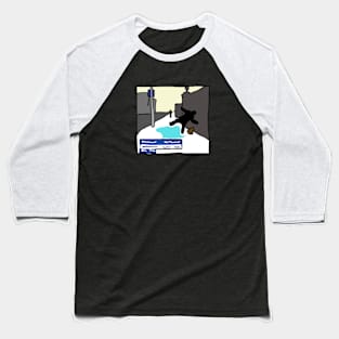 The Lad who slipped on the Ice Baseball T-Shirt